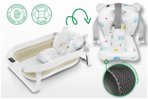 WANIENKA DZIECIĘCA Z TERMOMETREM HARMONY BEŻOWA PODUSZKA SŁONIKI 11