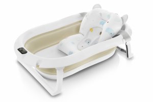 WANIENKA DZIECIĘCA Z TERMOMETREM HARMONY BEŻOWA PODUSZKA SŁONIKI 5