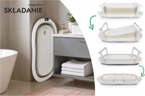 WANIENKA DZIECIĘCA Z TERMOMETREM HARMONY BEŻOWA PODUSZKA SŁONIKI 10