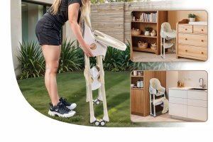 DZIECIĘCE KRZESEŁKO DO KARMIENIA KARMELEK 4W1 BEŻOWE 15