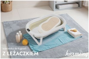 Primabobo Wanienka dziecięca z termometrem Harmony beżowa leżaczek 2