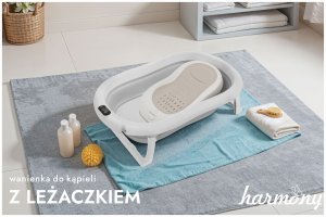 ExtraLink WANIENKA DZIECIĘCA Z TERMOMETREM HARMONY SZARA LEŻACZEK 2