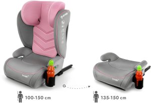Fotelik samochodowy Cybex FOTELIK SAMOCHODOWY TRAVELLER Szaro-różowy Z ISOFIX KK 13