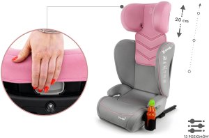 Fotelik samochodowy Cybex FOTELIK SAMOCHODOWY TRAVELLER Szaro-różowy Z ISOFIX KK 5