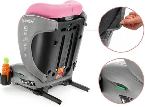 Fotelik samochodowy Cybex FOTELIK SAMOCHODOWY TRAVELLER Szaro-różowy Z ISOFIX KK 7