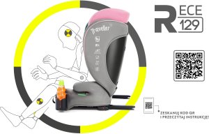 Fotelik samochodowy Cybex FOTELIK SAMOCHODOWY TRAVELLER Szaro-różowy Z ISOFIX KK 8