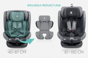 Fotelik samochodowy KinderKraft FOTELIK SAMOCHODOWY obrotowy 360 szaro-czarny 40-150 CM R129 ISOFIX 5