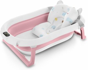 DWM WANIENKA DZIECIĘCA Z TERMOMETREM HARMONY RÓŻOWA PODUSZKI SŁONIKI 6