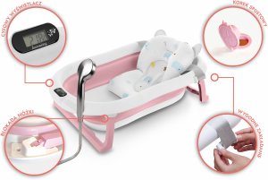 DWM WANIENKA DZIECIĘCA Z TERMOMETREM HARMONY RÓŻOWA PODUSZKI SŁONIKI 8