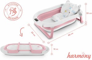 DWM WANIENKA DZIECIĘCA Z TERMOMETREM HARMONY RÓŻOWA PODUSZKI SŁONIKI 9