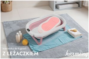 OEM WANIENKA DZIECIĘCA Z TERMOMETREM HARMONY RÓŻOWA LEŻACZEK 2