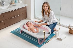 OEM WANIENKA DZIECIĘCA Z TERMOMETREM HARMONY RÓŻOWA LEŻACZEK 4
