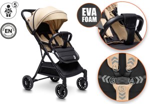 WÓZEK DZIECIĘCY SPACERÓWKA ORSETTO AURORA PIASKOWY 12