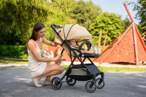 WÓZEK DZIECIĘCY SPACERÓWKA ORSETTO AURORA PIASKOWY 3