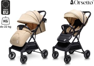 WÓZEK DZIECIĘCY SPACERÓWKA ORSETTO AURORA PIASKOWY 5