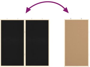 vidaXL Chalkboard: Tablica kredowa Czarny 80 x 1.4 x 80 cm 9