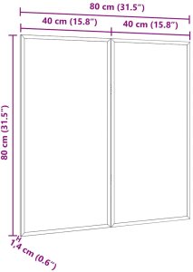 vidaXL Chalkboard: Tablica kredowa Czarny 80 x 1.4 x 80 cm 10