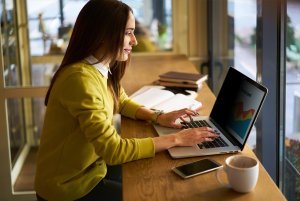 3M Bright Screen Privacy Filter - Blickschutzfilter fur Notebook - heller Bildschirm - entfernbar - Flip/Kleber - 40.6 cm (16") - fur Dell Studio XPS 16 3