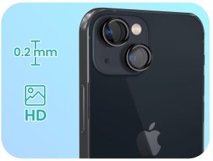 4x Szkło Na Aparat Do Apple iPhone 13 / 13 Mini (Na Obiektywy, Czarne, 9H) 2
