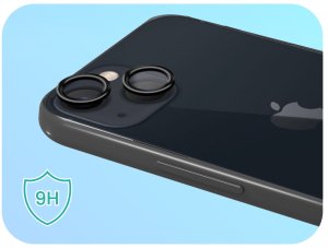 4x Szkło Na Aparat Do Apple iPhone 13 / 13 Mini (Na Obiektywy, Czarne, 9H) 4