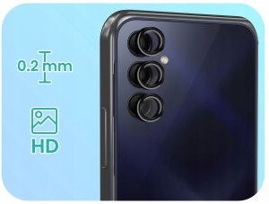 6x Szkło Na Aparat Do Samsung Galaxy A15 / A15 5G (Na Obiektywy, Czarne) 2