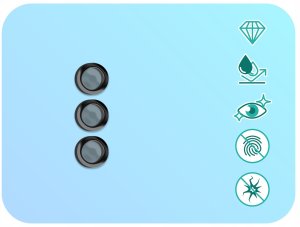 9x Szkło Na Aparat Do Samsung Galaxy A14 / A24 / A34 (Na Obiektywy, Czarne) 5