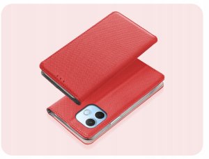 ETUI Z KLAPKĄ DO OPPO A5 4G / 5G CZERWONE ZAMYKANE MAGNETYCZNE KABURA CASE 2