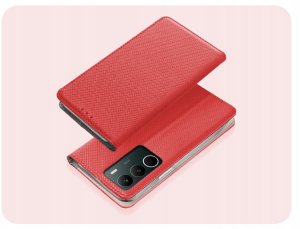 ETUI Z KLAPKĄ DO REALME C71 CZERWONE ZAMYKANE MAGNETYCZNE OCHRONNE KABURA 2