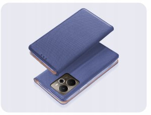 ETUI Z KLAPKĄ DO REALME 14 5G / 14T 5G GRANATOWE ZAMYKANE MAGNETYCZNE CASE 2