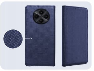 ETUI Z KLAPKĄ DO XIAOMI REDMI 14C 4G / 5G / REDMI A4 / POCO C75 GRANATOWE 4