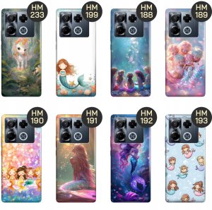 ETUI DO INFINIX NOTE 40 PRO 4G / 5G WZORY SYRENKI NIMFY MORSKIE PANNY CASE 5