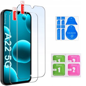 Etui Pancerne CZARNE SLIDE do Samsung A22 5G WZMACNIANE + 2x Szkło 9H 3