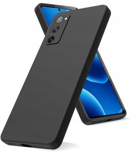 krainaGSM Etui do Samsung S20 FE | Matowe Czarne Silikon Slim + 2 SZTUKI SZKŁO 2