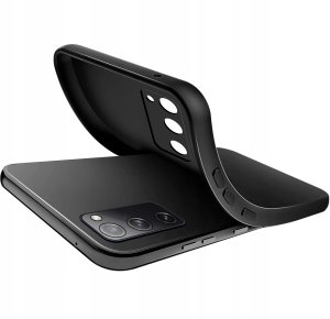 Etui Czarne Matowe Silikon Slim do Samsung S20 FE + SZKŁO 9H 5