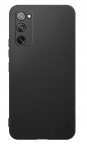 Etui Czarne Matowe Silikon Slim do Samsung S20 FE + SZKŁO 9H 8