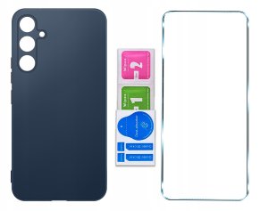 krainaGSM Etui do Samsung Galaxy S24 CASE MATT PLECKI MATOWE SOFT + SZKŁO 9H 5