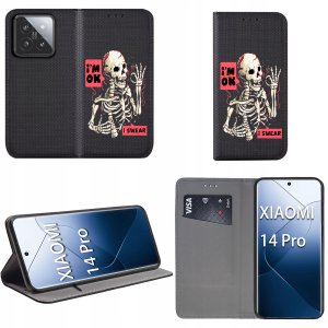 krainaGSM Etui do Xiaomi 14 Pro MAGNET WZORY CASE PORTFEL 2