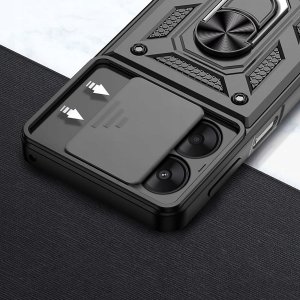 krainaGSM Etui do Xiaomi Redmi 13C 5G PANCERNE SLIDE RING CASE + SZKŁO 2