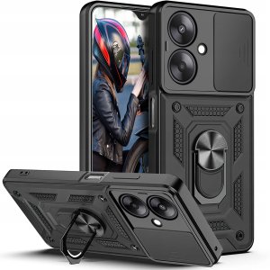 krainaGSM Etui do Xiaomi Redmi 13C 5G PANCERNE SLIDE RING CASE + SZKŁO 5
