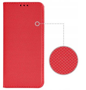 Etui z klapką do Realme C53 | C51|NOTE 50 Zamykane Czerwone Futerał +Szkło 7