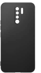 ZESTAW Etui do Xiaomi Redmi 9 | Matowe Czarne Silikon Slim + 2 SZTUKI SZKŁO 6