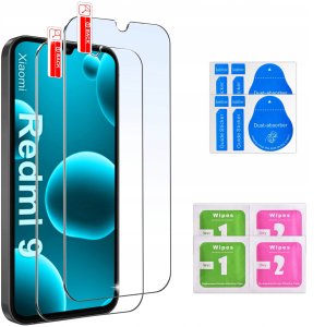 ZESTAW Etui do Xiaomi Redmi 9 | Matowe Czarne Silikon Slim + 2 SZTUKI SZKŁO 8