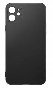 Etui Czarne Matowe Silikon Slim do iPhone 11 + SZKŁO 9H 7