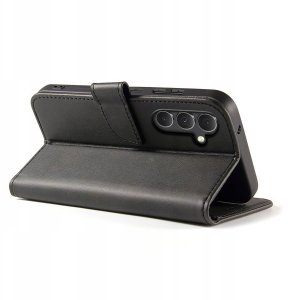 Etui do Samsung Galaxy S23 FE Skórzane PORTFEL SKIN CASE +Szkło OCHRONNE 9H 6