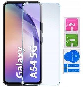 krainaGSM Etui do Samsung A54 5G | silikonowe MATOWE + Szkło ochronne na ekran 9H 5