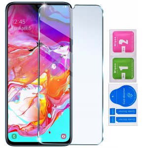 Etui z klapką do Samsung A70 Zamykane Czarne Futerał + Szkło 9H 10