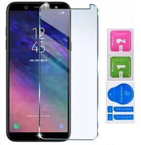 Etui z klapką do Samsung Galaxy A6 2018 Zamykane Czarne Futerał + Szkło 9H 8