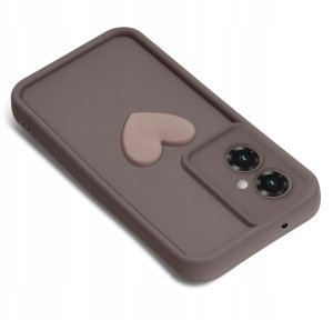 Etui do Motorola Moto G55 5G silikonowe MATOWE serce + Szkło na ekran 3