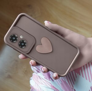 Etui do Motorola Moto G55 5G silikonowe MATOWE serce + Szkło na ekran 5