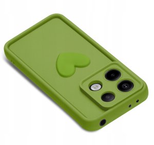 Etui do Xiaomi Redmi Note 13 5G silikonowe MATOWE serce + Szkło ochronne 9H 3